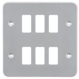 Knightsbridge  6-Module Grid Metal Clad Faceplate