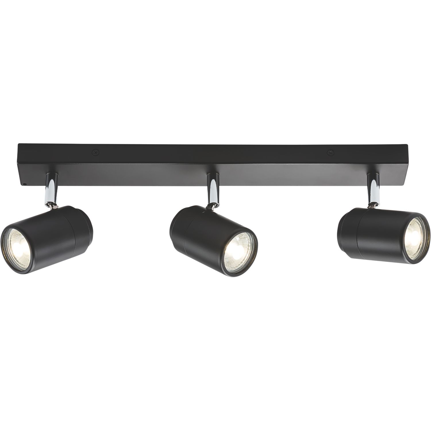 Knightsbridge Round 3-Light Triple GU10 Wall & Ceiling Spotlight Matt Black (428GA)