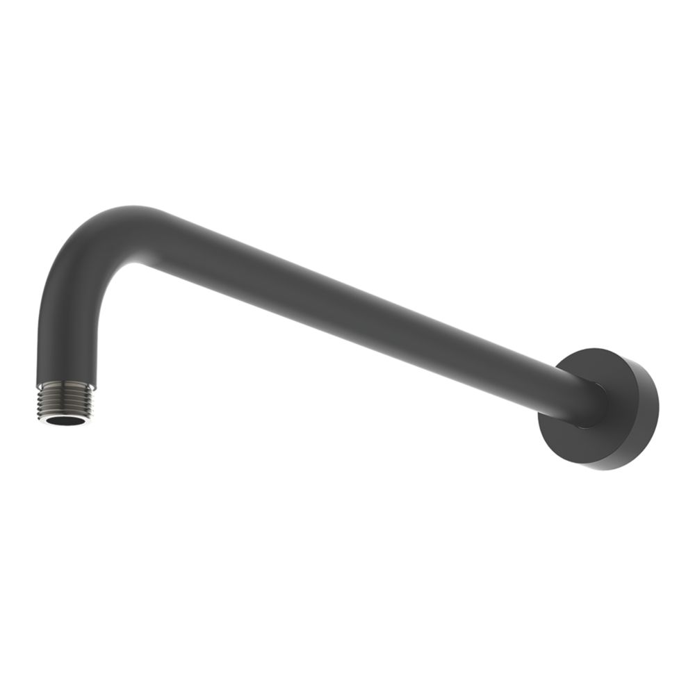 Ideal Standard Idealrain Horizontal Wall Mounted Shower Arm Silk Black 400mm x 55mm