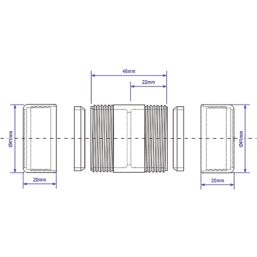 McAlpine  Compression Straight Connector Chrome 35mm x 35mm