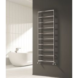 Reina 813mm x 450mm 614BTU Chrome Flat Designer Towel Radiator