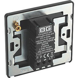 British General Evolve 1-Gang 2-Way LED Dimmer Switch  Black Chrome
