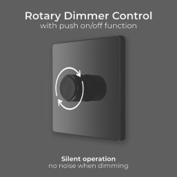 British General Evolve 1-Gang 2-Way LED Dimmer Switch  Black Chrome