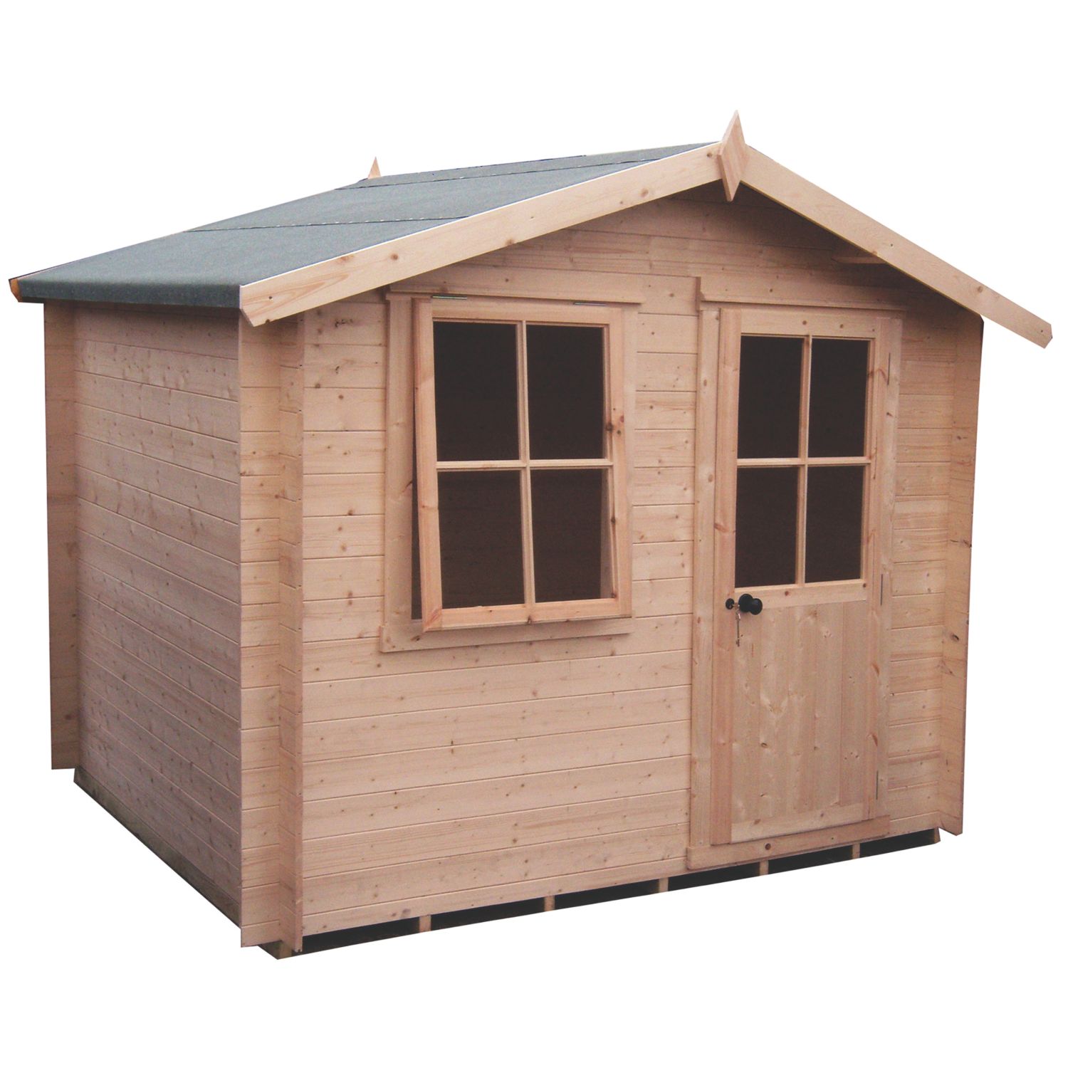 Shire Avesbury 10' x 10' (Nominal) Apex Timber Log Cabin (428TJ)