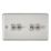 Knightsbridge  10AX 4-Gang 2-Way Light Switch  Brushed Chrome