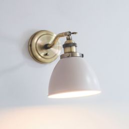 Quay Design Banbridge Adjustable Wall Spotlight Satin Taupe