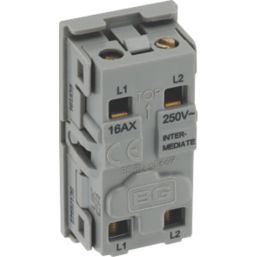 British General EMSW13G 20A 16AX Modular Light Switch Grey