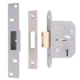 ERA  5 Lever Satin Nickel Mortice Deadlock 64mm Case - 44mm Backset