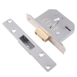 ERA  5 Lever Satin Nickel Mortice Deadlock 64mm Case - 44mm Backset