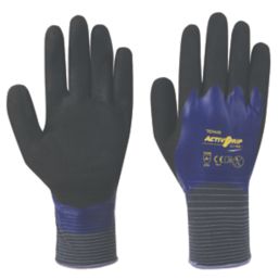 Towa ActivGrip CJ-569 Nitrile Fully-Coated Gloves Purple Large