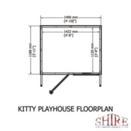 Shire Kitty 5' x 4' (Nominal) Shiplap T&G Timber Playhouse