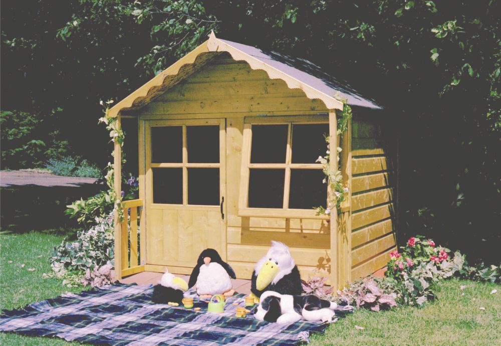 Shire Kitty 5' X 4' (Nominal) Shiplap T&G Timber Playhouse - Screwfix