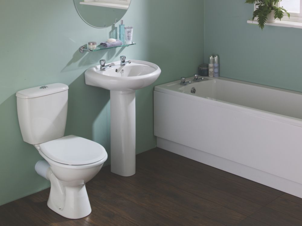 Grove Traditional SingleEnded Bathroom Suite with Acrylic Bath Screwfix