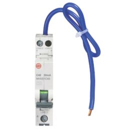 Wylex  40A 30mA Type A DP C Curve  Bidirectional Mini RCBO