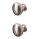 Essentials Chervil Round Cabinet Knob Brushed Nickel 32mm 2 Pieces