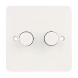 Hager WMDRP2KIT 2-Gang Modular Dimmer Switch White