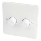 Hager WMDRP2KIT 2-Gang Modular Dimmer Switch White