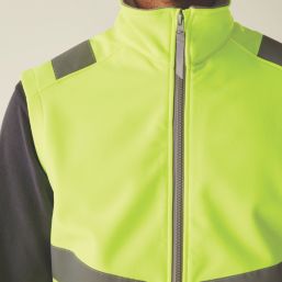 Regatta Hi-Vis Pro Contract Ablaze Softshell Bodywarmer Yellow Medium 42.9" Chest