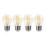 LAP  E27 Mini Globe LED Light Bulb Clear 470lm 2.9W 4 Pack