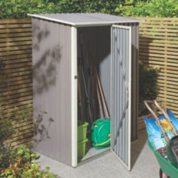 Rowlinson Trentvale 4' 6" x 2' 6" (Nominal) Pent Metal Shed Light Grey