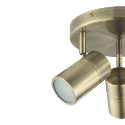 LAP Telloy Round 3-Light Bathroom Spotlight Antique Brass