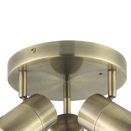 LAP Telloy Round 3-Light Bathroom Spotlight Antique Brass