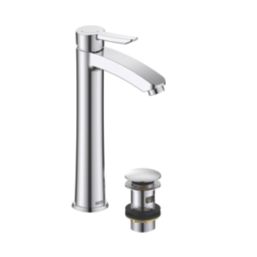 Bristan Apelo Chrome Plated 300mm Tall Lever Mono Basin Mixer Tap  With Clicker Waste