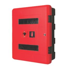 Firechief 106-1158 Double Extinguisher Cabinet with Key Lock 616mm x 270mm x 735mm Red/Black