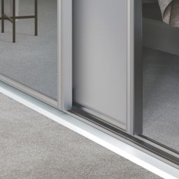 Spacepro Classic 4-Door Sliding Wardrobe Door Kit Cashmere Frame Cashmere / Mirror Panel 2978mm x 2260mm