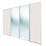 Spacepro Classic 4-Door Sliding Wardrobe Door Kit Cashmere Frame Cashmere / Mirror Panel 2978mm x 2260mm