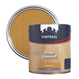 Fortress 2.5Ltr Mid Oak Satin Water-Based Floor Varnish