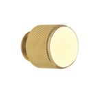 Elite Knobs & Handles Kensington Knurled Cabinet Knob Brushed Brass 25mm