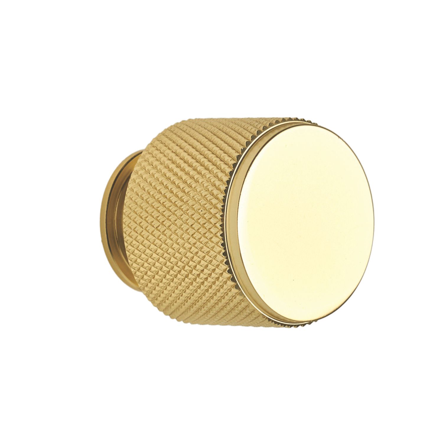 Elite Knobs & Handles Kensington Knurled Cabinet Knob Brushed Brass 25mm (429KK)