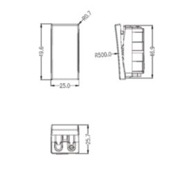 Knightsbridge  20AX 2-Way Modular Light Switch Black