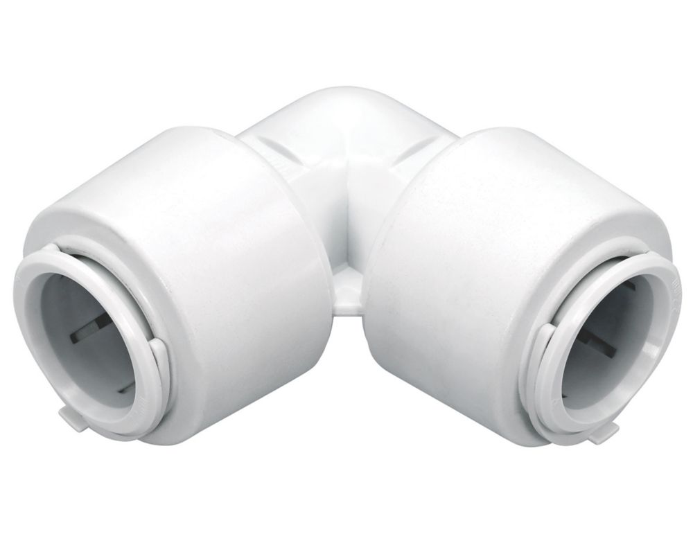 FloPlast FloFit+ Plastic Push-Fit Equal 90° Elbow 22mm - Screwfix