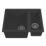 Carysil EN50REV-BK 1.5 Bowl Granite Composite Kitchen Sink Black Reversible 555mm x 218mm