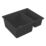 Carysil EN50REV-BK 1.5 Bowl Granite Composite Kitchen Sink Black Reversible 555mm x 218mm