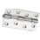 Smith & Locke Polished Chrome  Door Hinge 90mm x 57mm 2 Pack