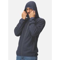 Regatta Navigate Hooded Zip Fleece Fleece Navy/Seal Grey Small 37.5" Chest