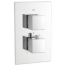 ETAL Veda Concealed Dual Outlet Thermostatic Chrome Shower Valve With Diverter
