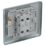 British General  20A 16AX 1-Gang Metal Clad Intermediate Light Switch Grey