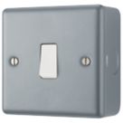 British General  20A 16AX 1-Gang Metal Clad Intermediate Light Switch Grey