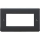 Knightsbridge Part M 4-Module Modular Faceplate Anthracite