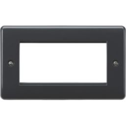 Knightsbridge Part M 4-Module Modular Faceplate Anthracite