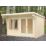 Shire Danbury 13 ' 6"  x 12' (Nominal) Pent Timber Log Cabin