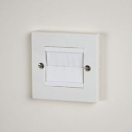 Labgear  2-Module Modular Brush Faceplate White