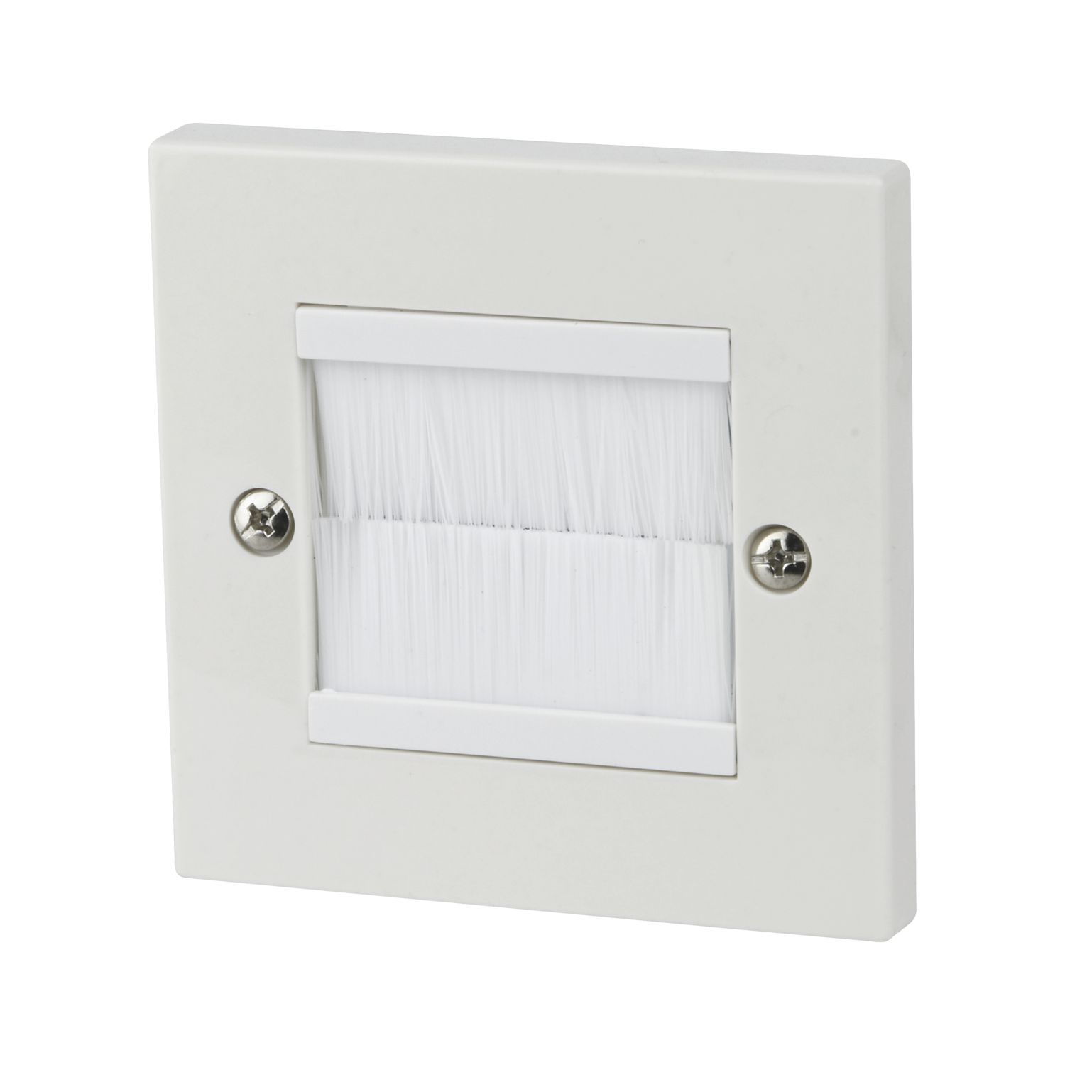 Labgear 2-Module Modular Brush Faceplate White (430CL)