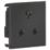 Knightsbridge  5A Unswitched Modular Socket Black