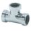 Tectite Sprint  Chrome-Plated Copper Push-Fit Equal Tee 15mm
