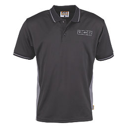 JCB Trade Polo Shirt Black / Grey X Large 44-46" Chest